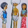 Koran Fatima og Raghu. Tre børn fra Indien