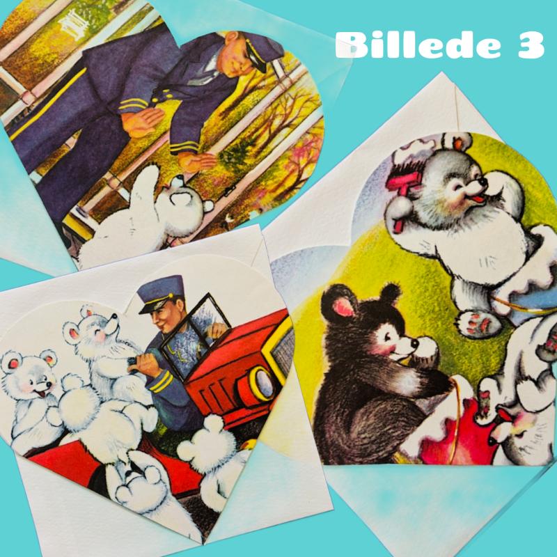 "De fem uartige bjørne"-kort - Billede 3