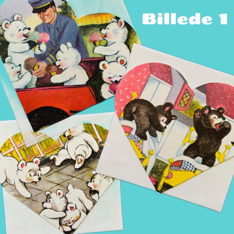 "De fem uartige bjørne"-kort - Billede 2