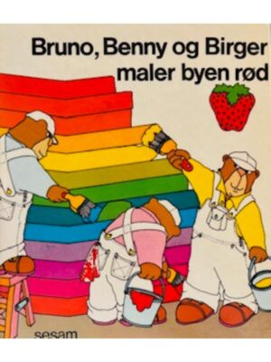 Bruno, Benny og Birger maler byen rød
