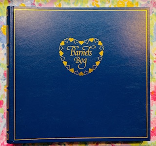 Barnets bog retro vintage blåt omslag HP fotoalbum