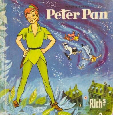 Richs samlealbum med samlemærker fra Disneys eventyr om Peter Pan